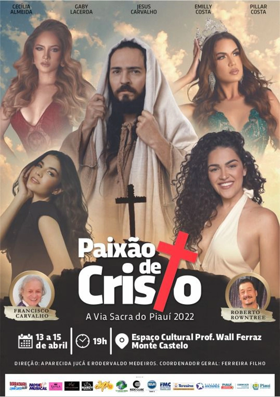 Cartaz da Via Sacra com Jesus rodeado de mulheres gera polêmica na web