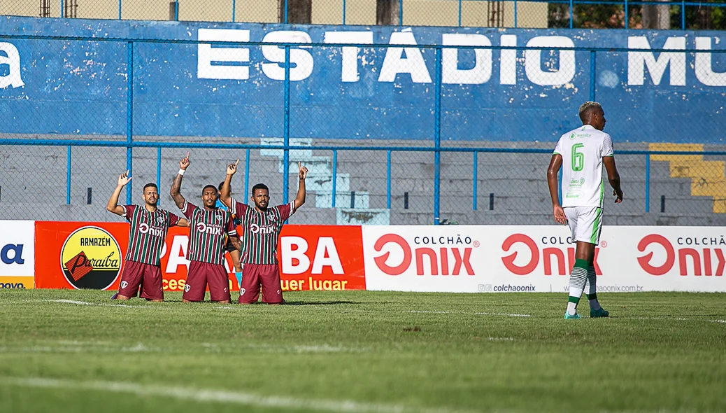 Comemoração dos jogadores do Flu