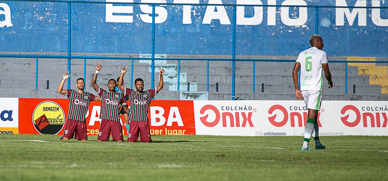 Comemoração dos jogadores do Flu