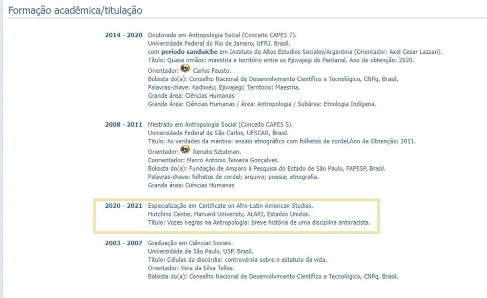 Currículo de Messias Basques