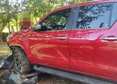 Hillux da vítima utilizada pelos criminosos