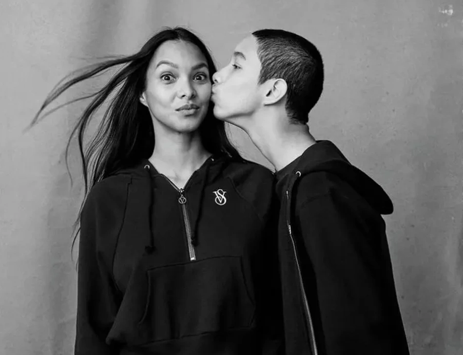 Lais Ribeiro e o filho Alexandre