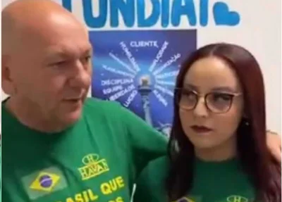 Luciano Hang e funcionária agredida em Jundiaí