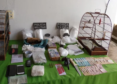 Material apreendido pela PM em União