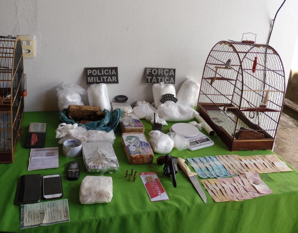 Material apreendido pela PM em União