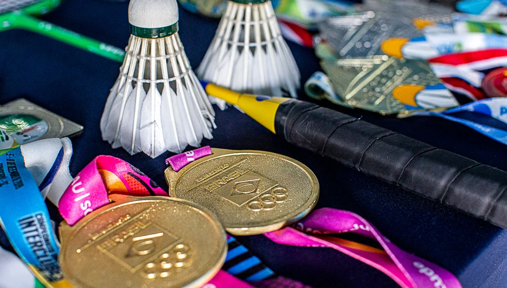 Medalhas dos atletas de badminton
