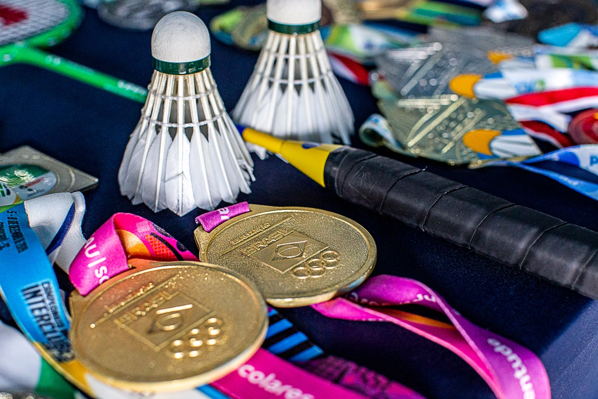 Medalhas dos atletas de badminton