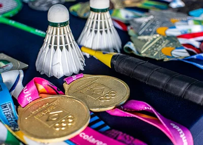 Medalhas dos atletas de badminton