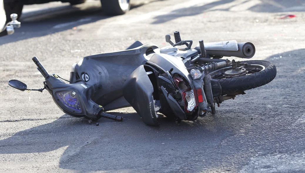 Motocicleta da vítima