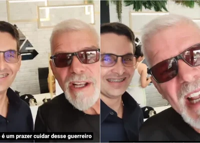 O fisioterapeuta Kelson Gomes e o ator Raul Gazolla