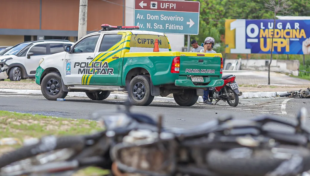 Viatura da PM que atendeu a ocorrência