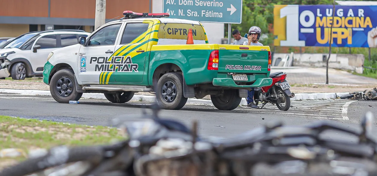 Viatura da PM que atendeu a ocorrência