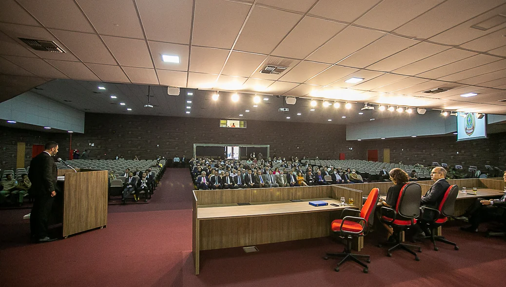 A solenidade  ocorreu no auditório do TRT