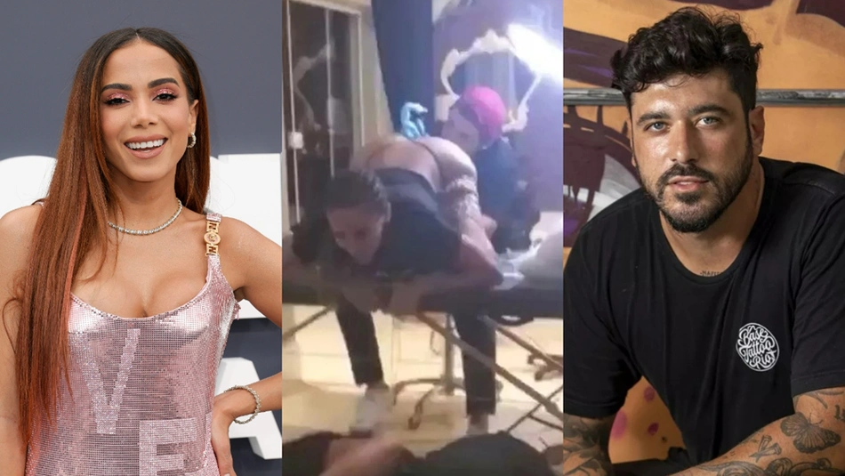 Anitta e seu tatuador