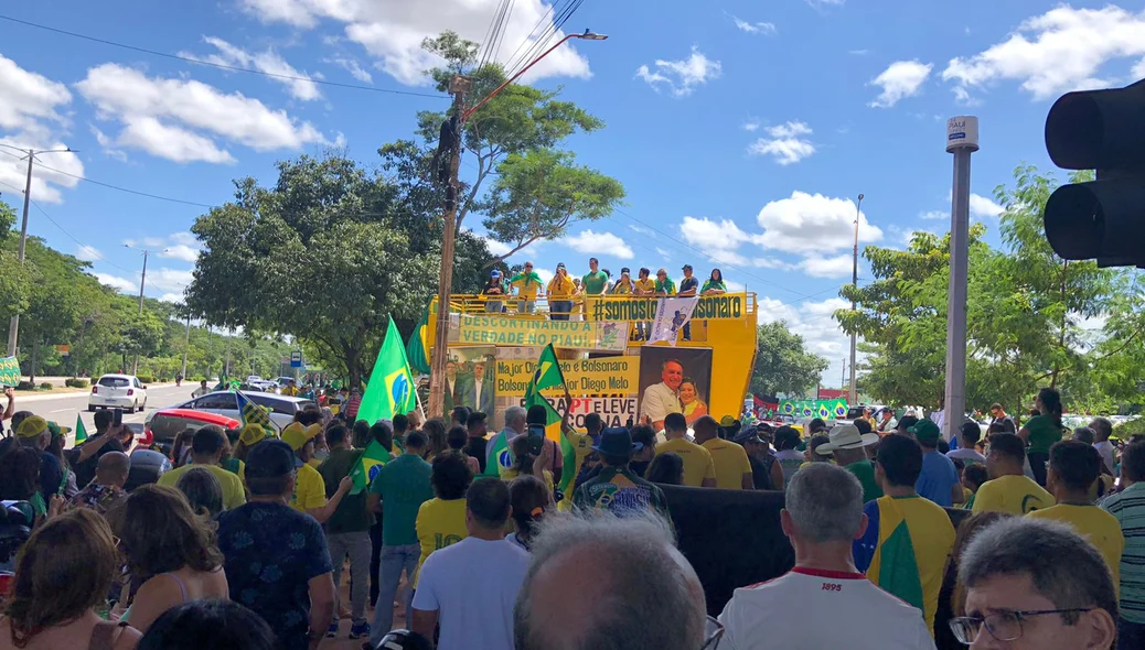 Apoiadores do presidente Jair Bolsonaro