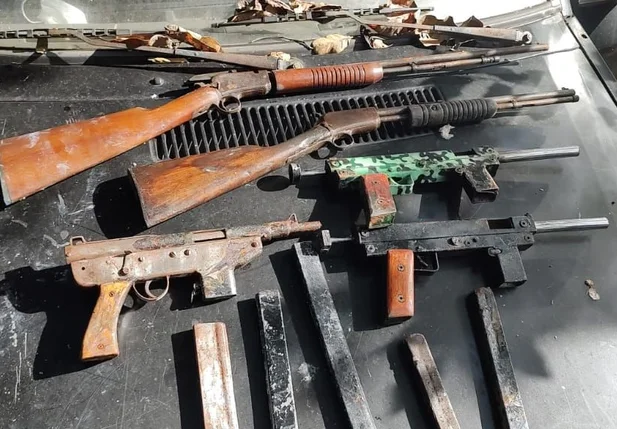 Armas apreendidas pela PF