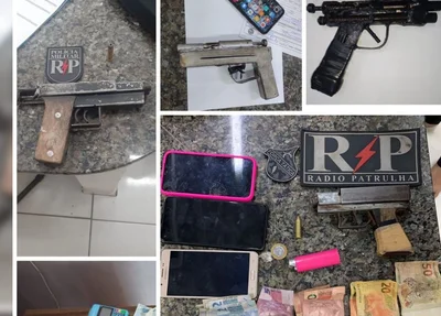 Armas apreendidas pela PM