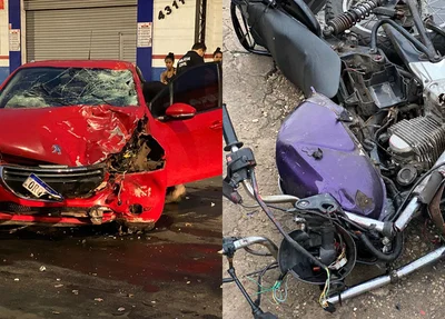 Colisão entre carro e moto deixa duas pessoas mortas na Rui Barbosa