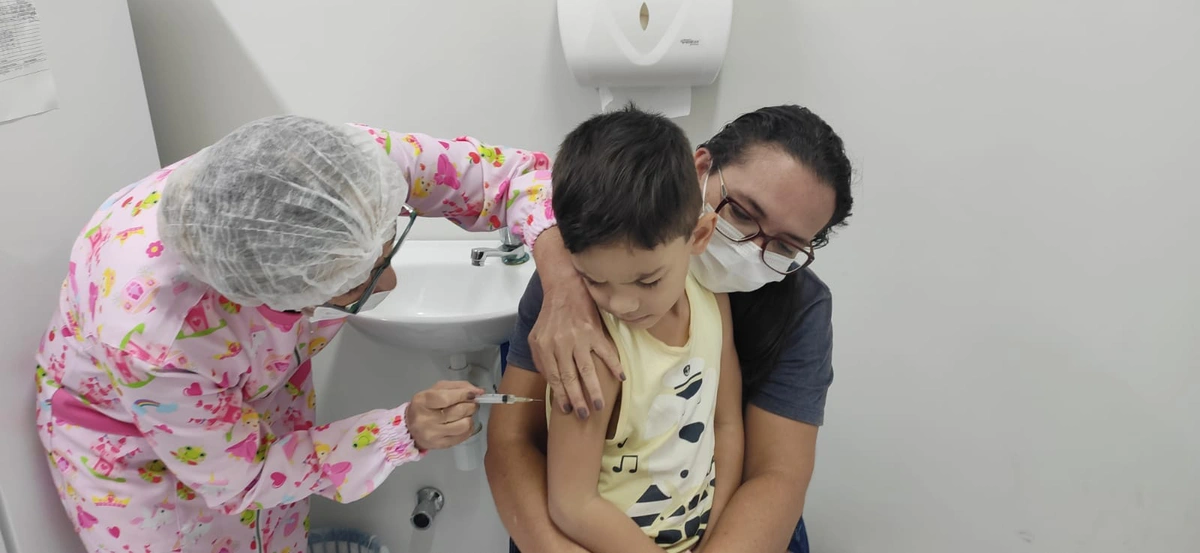 Crianças aderiram à vacinação nesse sábado em Teresina