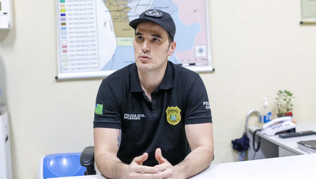Delegado Matheus Zanatta em entrevista