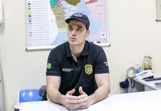 Delegado Matheus Zanatta em entrevista