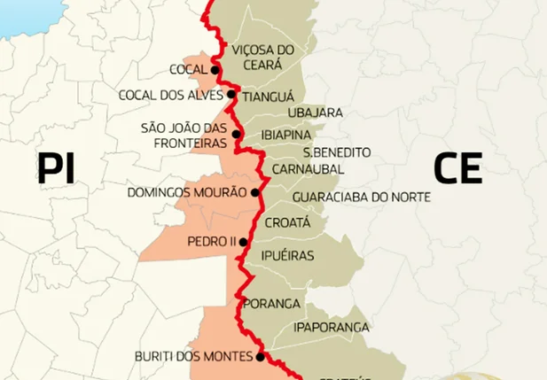 Divisa entre Piauí e Ceará