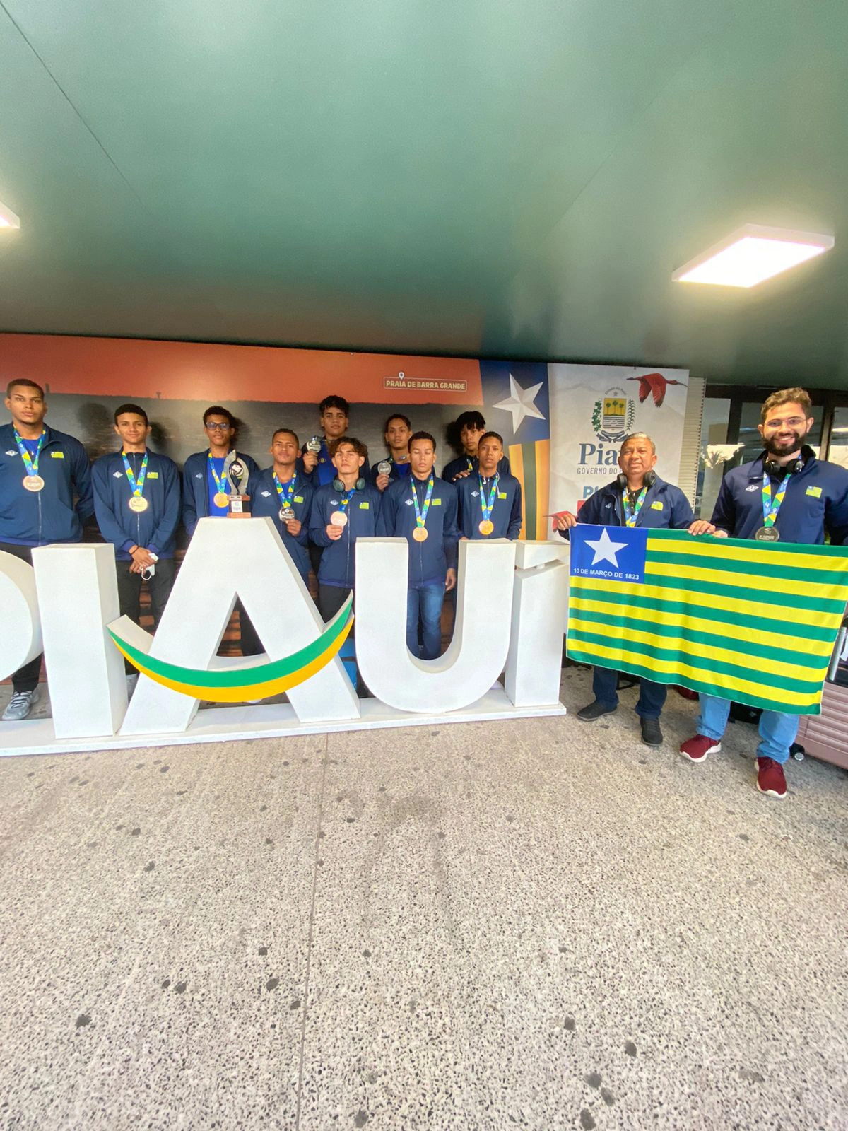 Equipe recebeu as medalhas