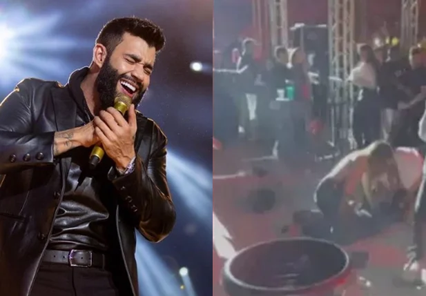 Gusttavo Lima e confusão generalizada em seu show