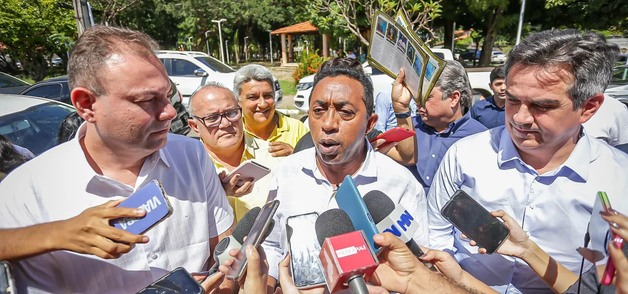 Jeová Alencar ao lado de Joel Rodrigues e Ciro Nogueira