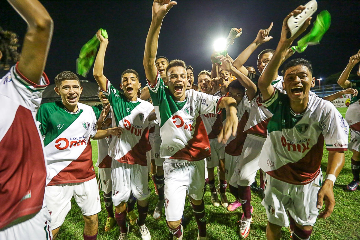 Jogadores do Fluminense fazendo a festa