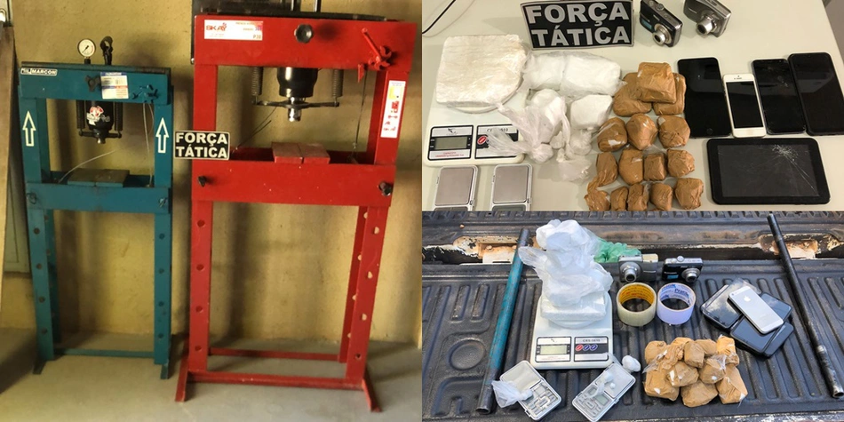 Material apreendido pela Polícia Militar do Piauí