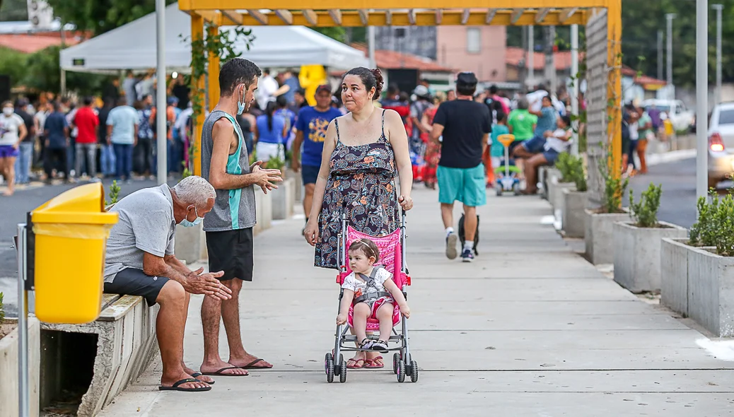 Moradores compareceram à inauguração