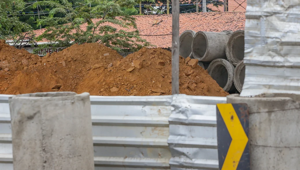 Obra do viaduto do mercado do peixe
