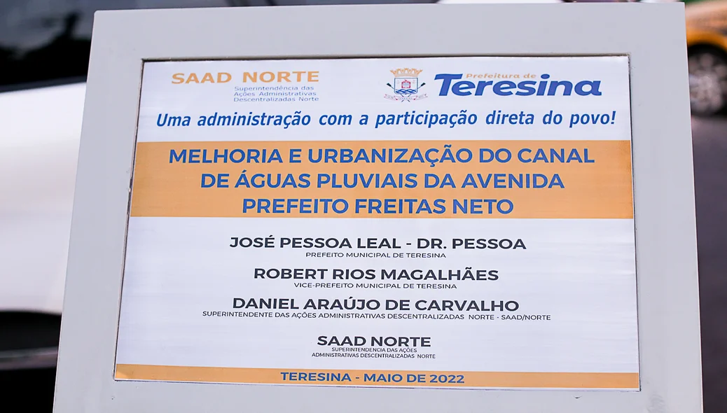 Placa da obra