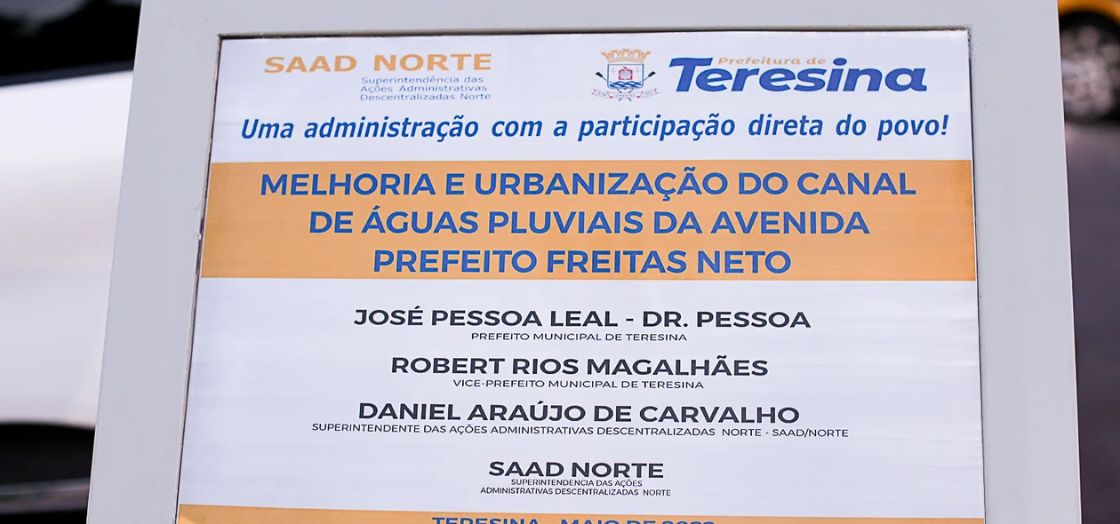 Placa da obra