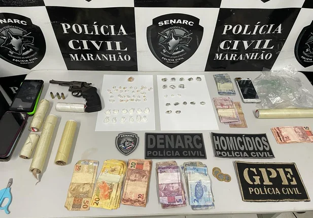 Polícia Civil prende três pessoas e apreende drogas em Timon
