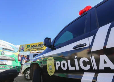 Polícia Civil também foi no local do crime