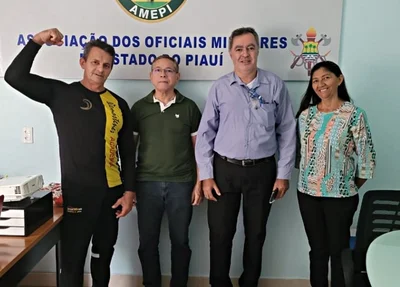 Professor Demóstenes Ribeiro, Coronel Washington Carvalho, Dr. Jean Carlos e Shirley