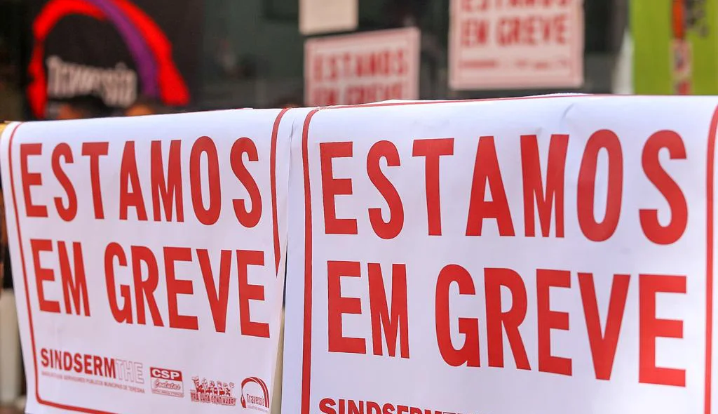 Professores em greve