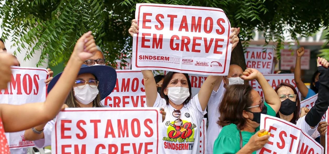 Professores em greve