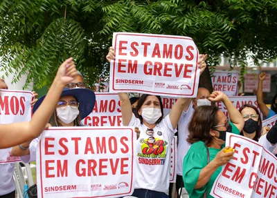 Professores em greve