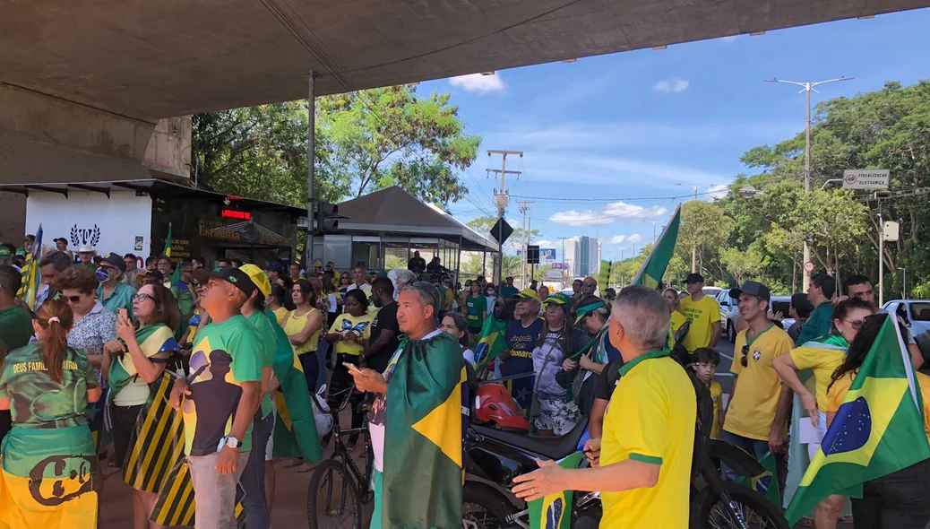 Protesto a favor do presidente Jair Bolsonaro