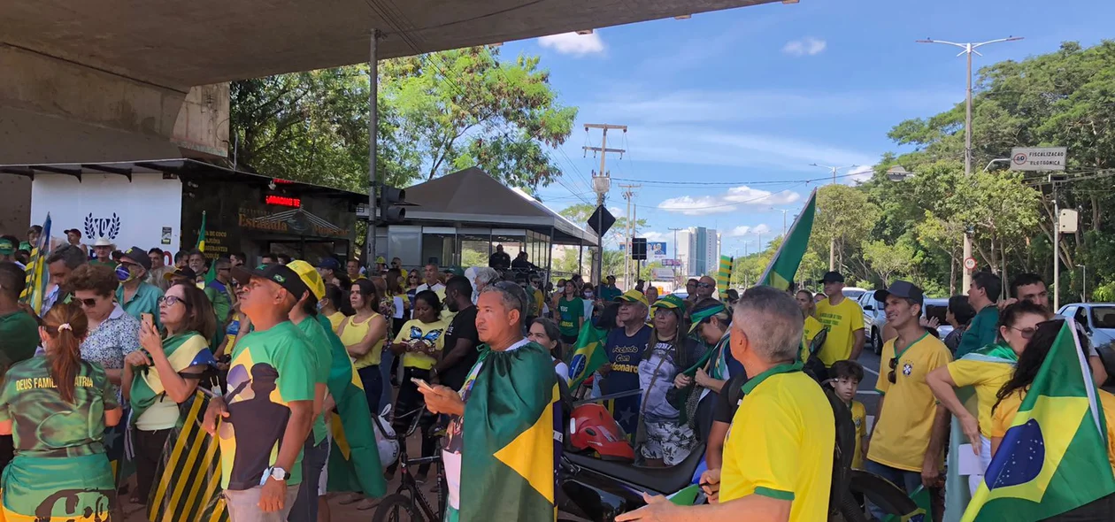 Protesto a favor do presidente Jair Bolsonaro