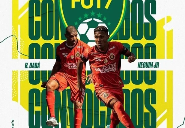 Rafael Dabá e Neguim Jr, jogadores do Resenha FC