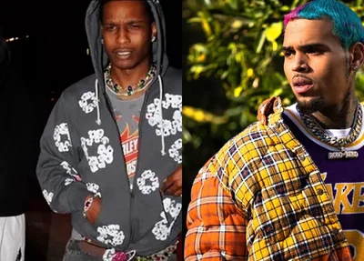 Rihanna e seu cônjuge, Asap Rocky, e seu ex-namorado Chris Brown