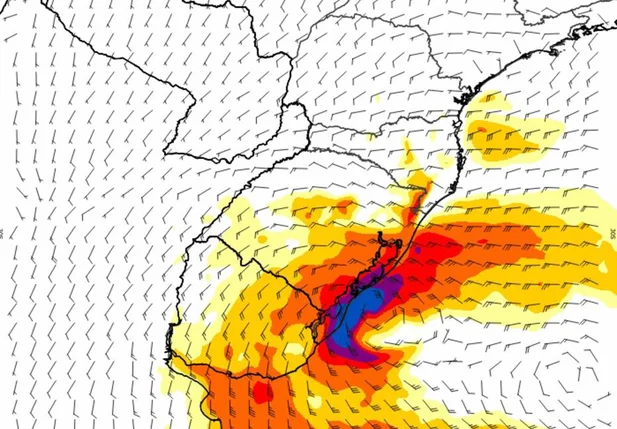 Rio Grande do Sul e Santa Catarina podem ter ventos superiores a 100 km/h