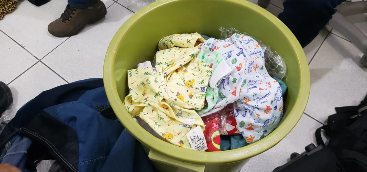 Roupas que foram furtadas dentro de veículos