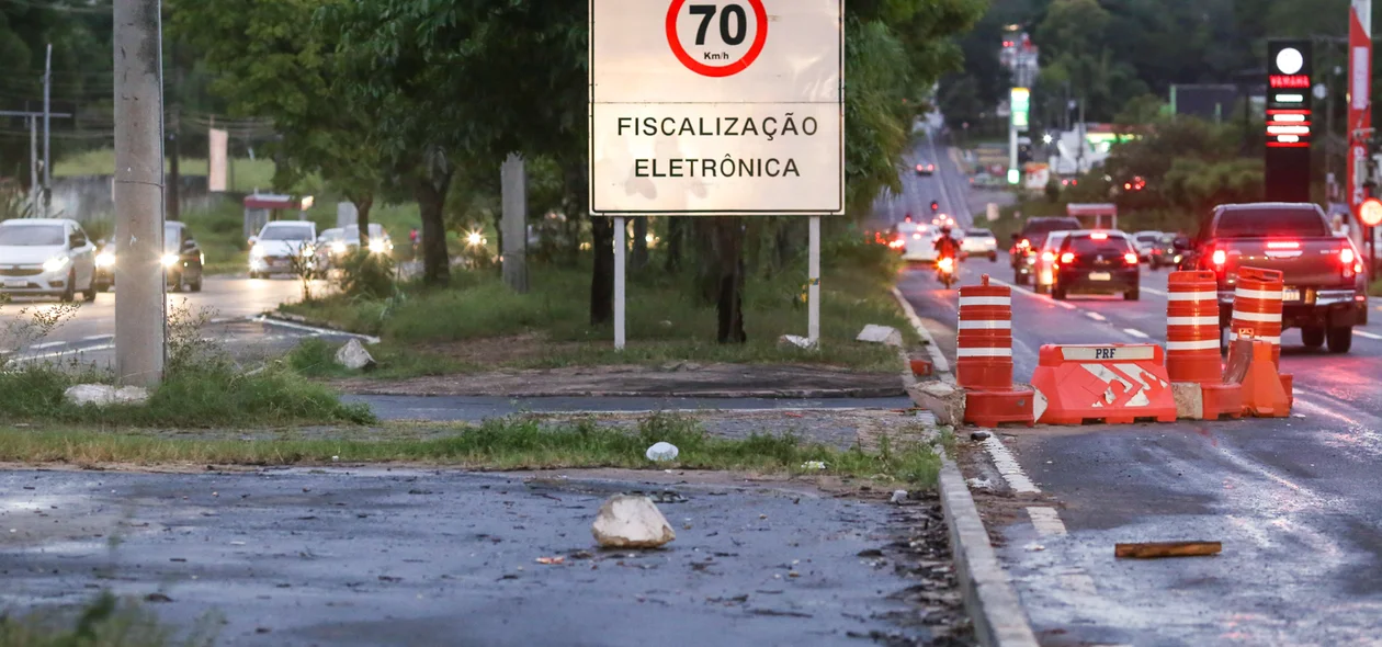 Strans fecha retorno próximo a rotatória da Ladeira do Uruguai