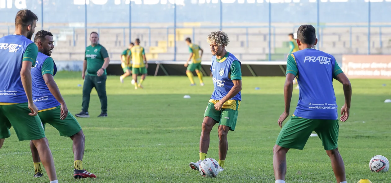 Time se preparando para o próximo jogo