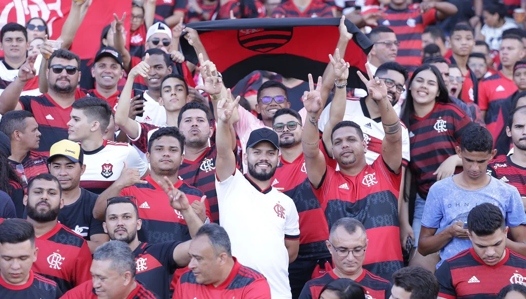 Torcedores do Flamengo compareceram em peso